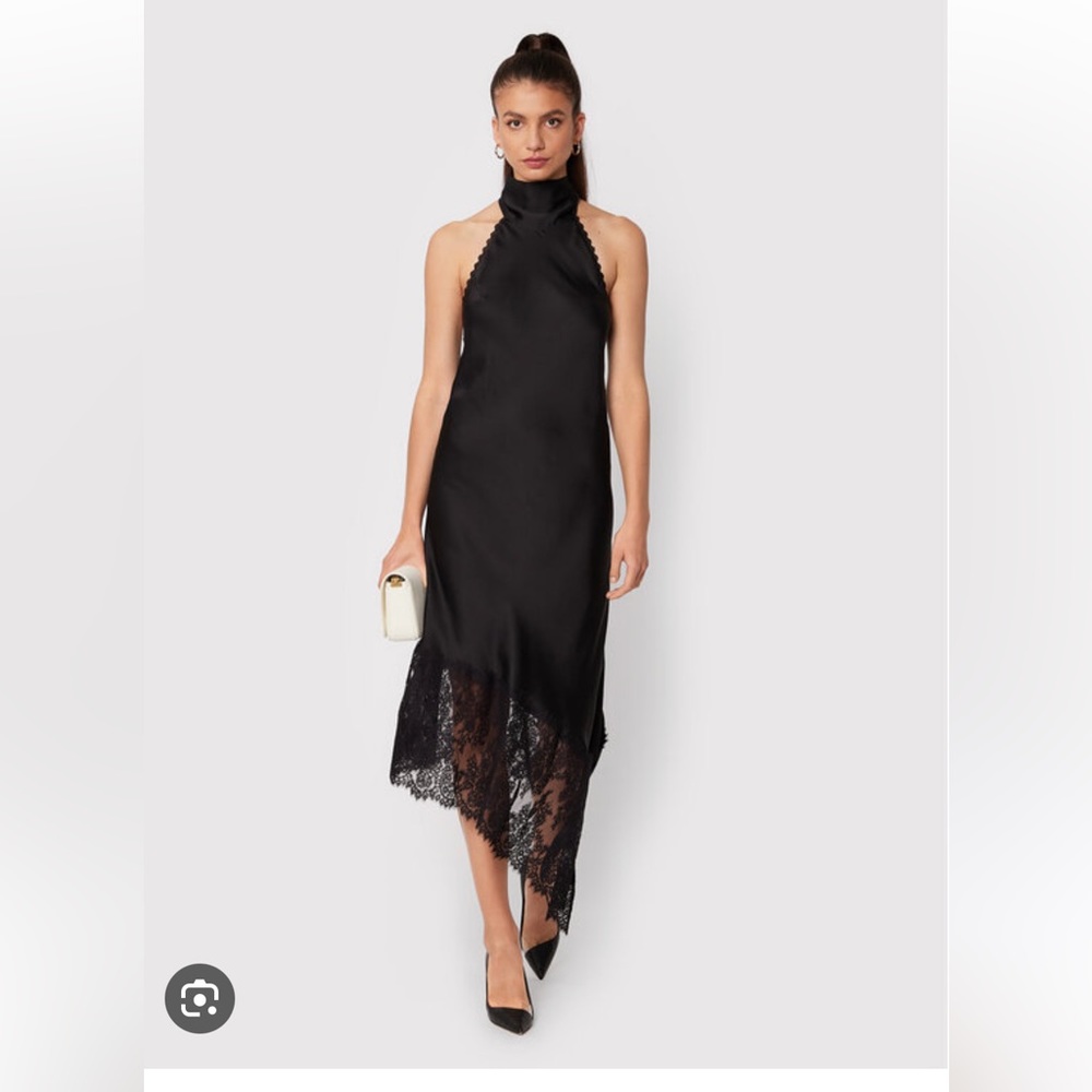 PINKO white abita silk dress